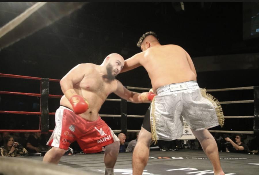 Sparring session in the ring