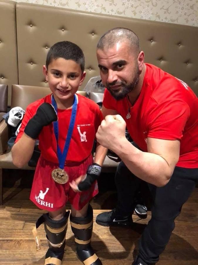 Young champion with his medal